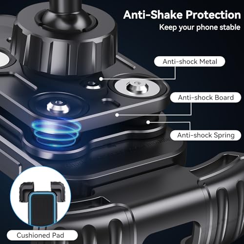 aceyoon Bike Cell Phone Holder, Phone Holder for Motorcycle, Bicycle Phone Mount Bike Phone Holder Handlebar Scooter Phone Clip for iPhone Air 17 Pro Max,16 15 Pro Max, More 4.7 to 6.8