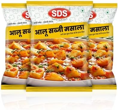 SDS Aloo Sabzi Masala - 60g (Pack of 3) | Special Cooking Masala | For Aloo sabji Ideal for Cooking | No Added Colors & Preservatives | Ideal for Jeera Aloo, Aloo Tamatar, Dry Aloo Fry, Poori Bhaji