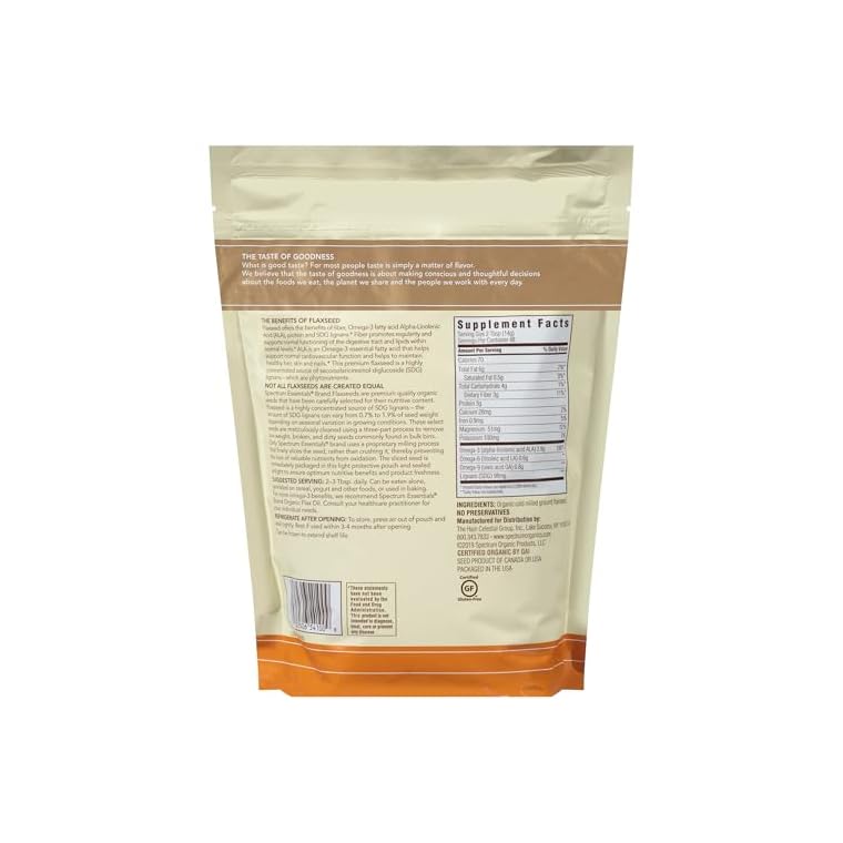 Spectrum Essentials Organic Ground Premium Flaxseed, 24 oz - Image 3
