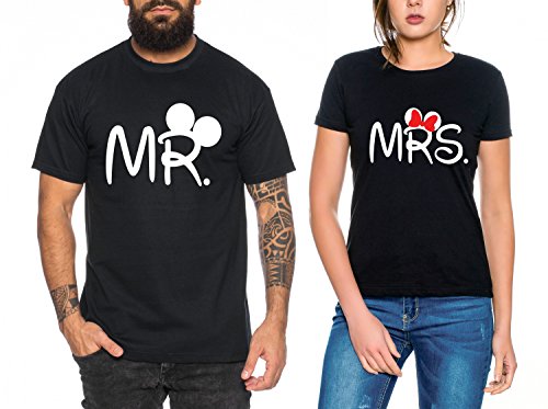 Mr Mrs Partner Look Pärchen T-Shirt Set für...