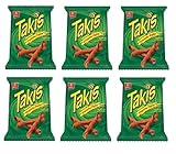 Barcel Takis Crunchy Fajita Taco Flavored Corn Snack: 6 Bags of 9.9 Oz
