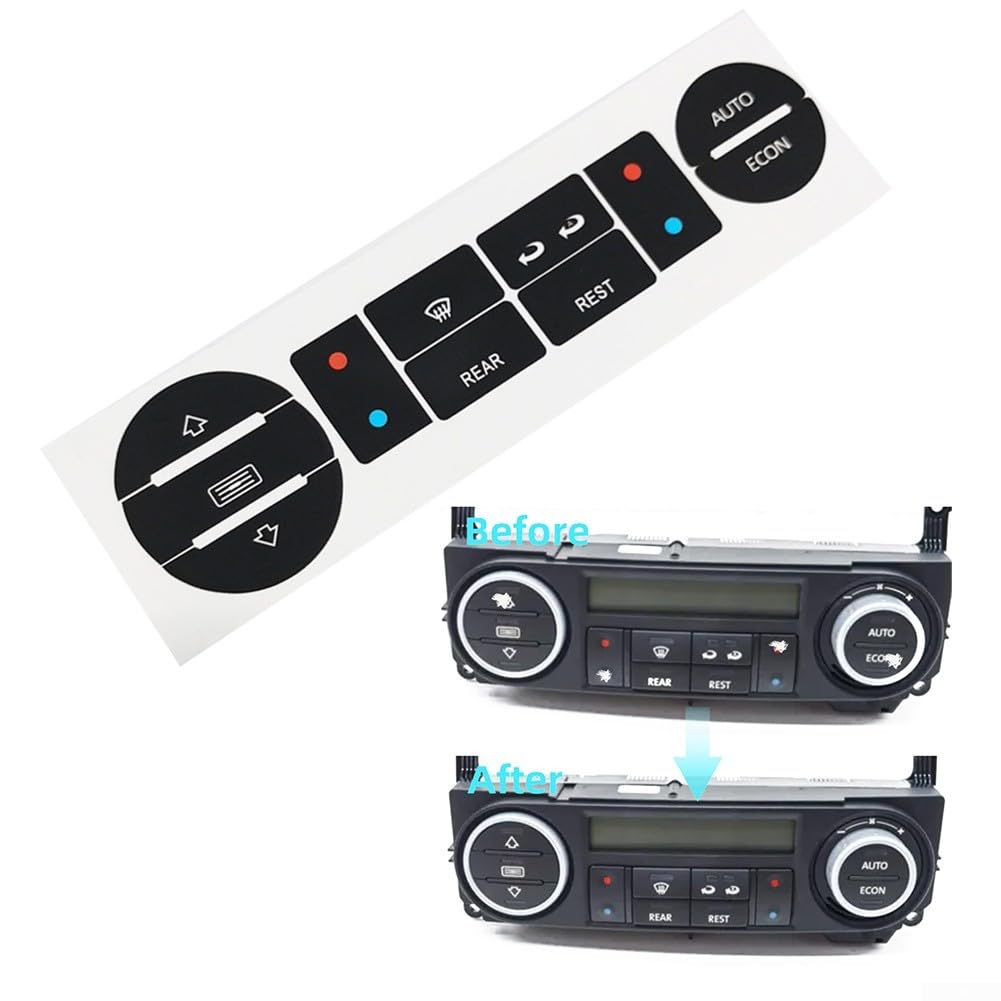 Autocollant pour bouton Clima T5 pour T6 pour réparation avec motif noir et blanc