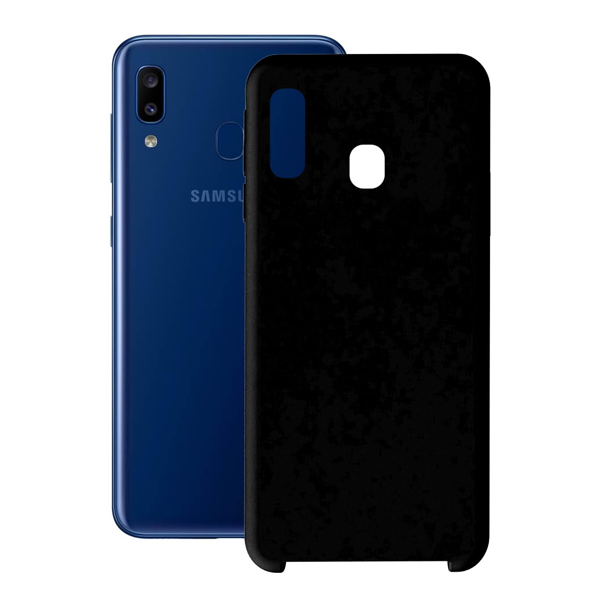 KSIX BigBuy Tech S1903582 Mobile Phone Case for Samsung Galaxy A20 Soft Black