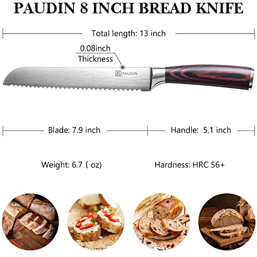 PAUDIN Bread Knife + Utility Knife 5 inch - image 3