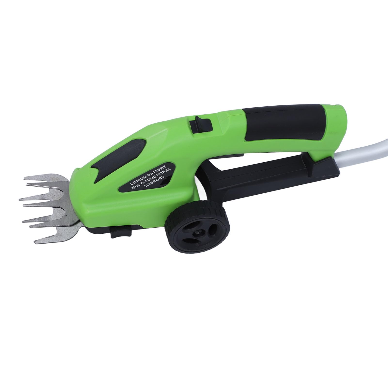 Akku-Heckenschere, 4-in-1-Grasschere und Strauchschneider, Tragbare Elektrische Strauchgrasschere aus Legiertem Stahl mit Wiederaufladbarem Akku und USB-Kabel für Gartenrasen