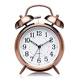 【 Forte cloche 】 Réveil classique à double cloche, véritable sonnerie, super fort, pas de bouton snooze. Mettez-le sur le chevet/la table de nuit, chaque jour vous servira et vous réveillera chaque matin. Cadeau parfait for les enfants, les amis, la famille. ect.
