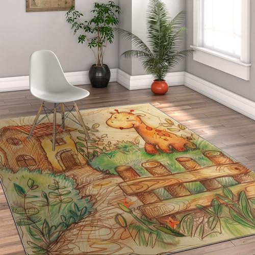 Tapis de chambre d’enfant petit cerf pour illuminer l'univers de vos petits