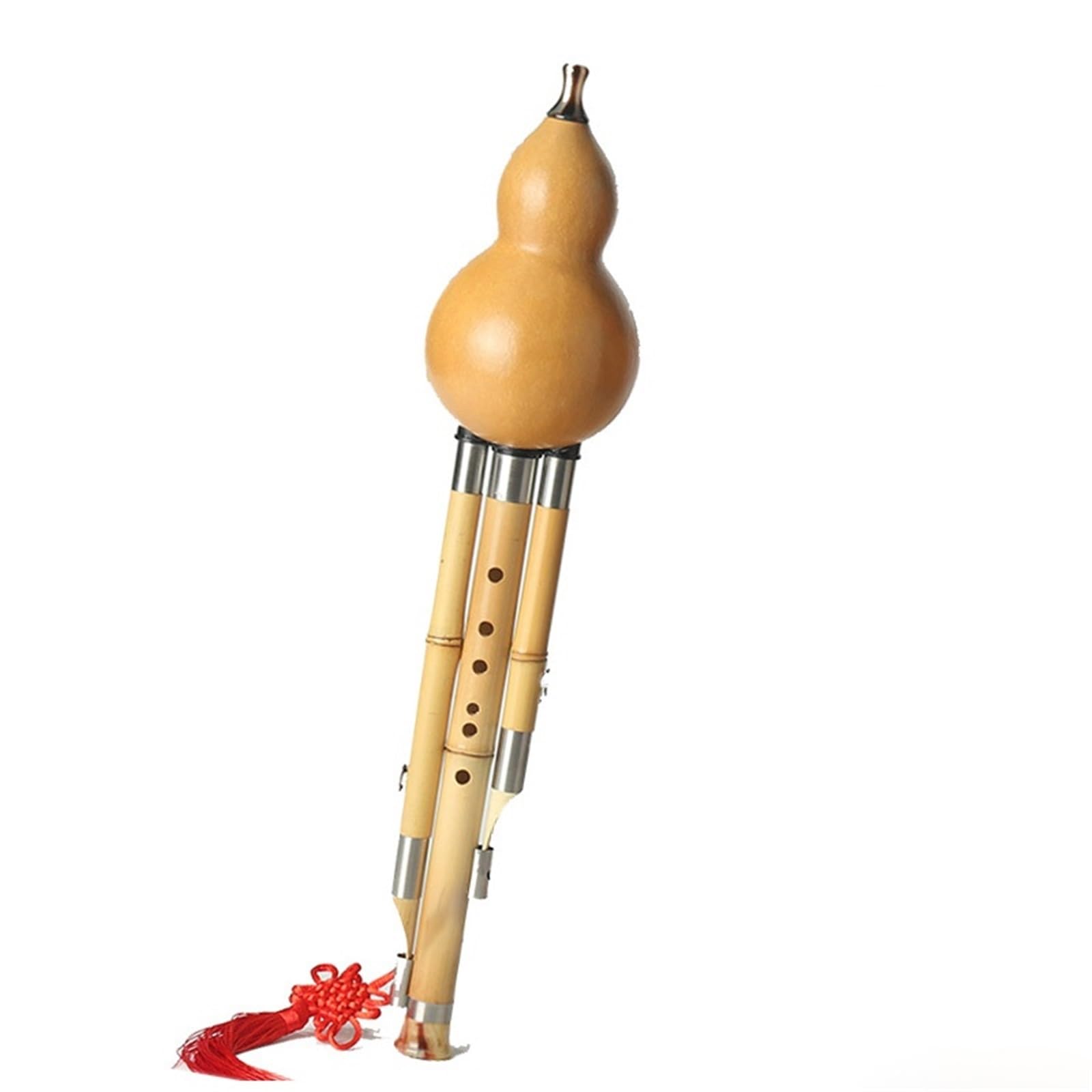 Hulusi professionnel Instrument Hulusi en bambou doré pour débutants et professionnels(Type 2)