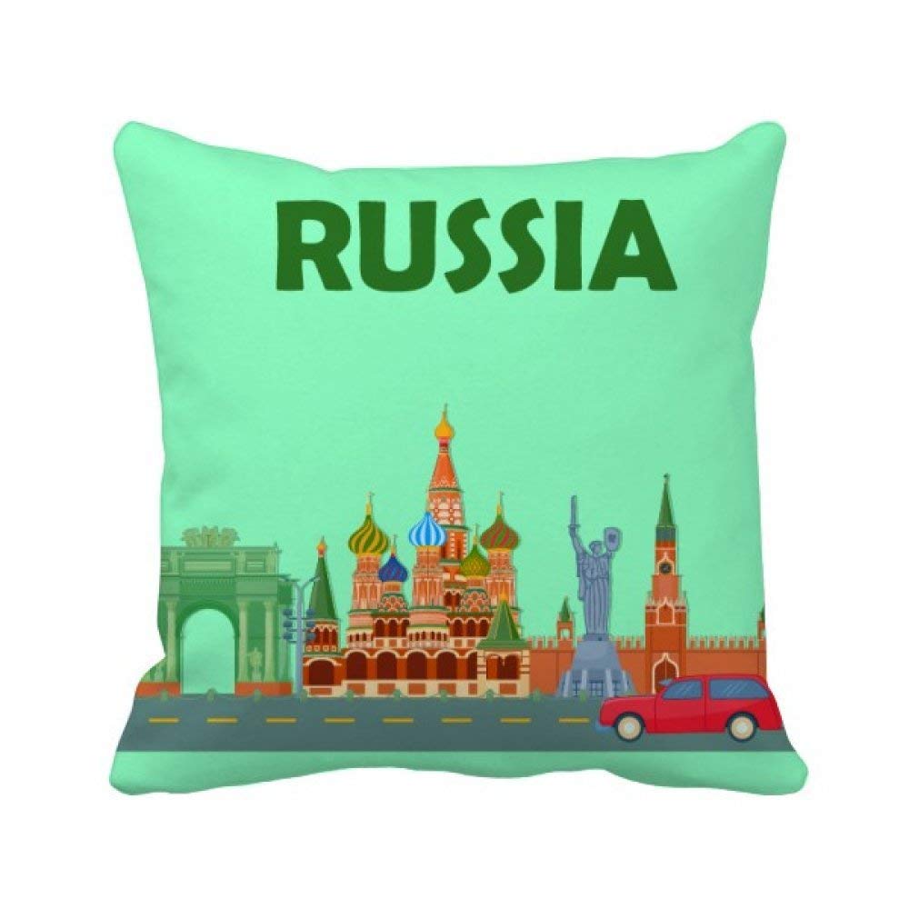 Coussin Kremlin graffiti multicolore de 40x40 cm pour deco canape salon