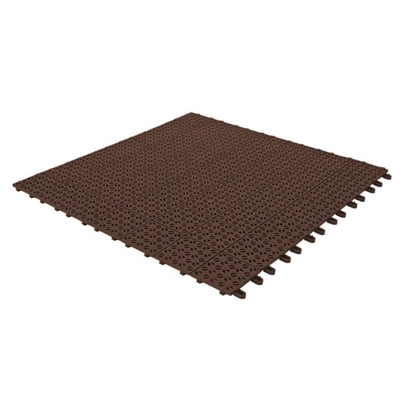 Set da 9 Piastrelle Flessibili in Plastica 55,5 x 55,5 cm da esterno, drenanti e autobloccanti Colore Verde