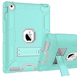 BENTOBEN iPad 2 Case, iPad 3 Case, iPad 4 Case, Heavy Duty Kickstand Shockproof Anti-slip 3 in 1 Full-body Rugged Soft Rubber Hard PC Protective Case for iPad 2nd / 3rd / 4th Gen, Mist Blue/Light Gray