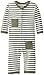 L'ovedbaby Unisex-Baby Newborn Organic Long Sleeve Overall, Sage/White, 6/9 Months