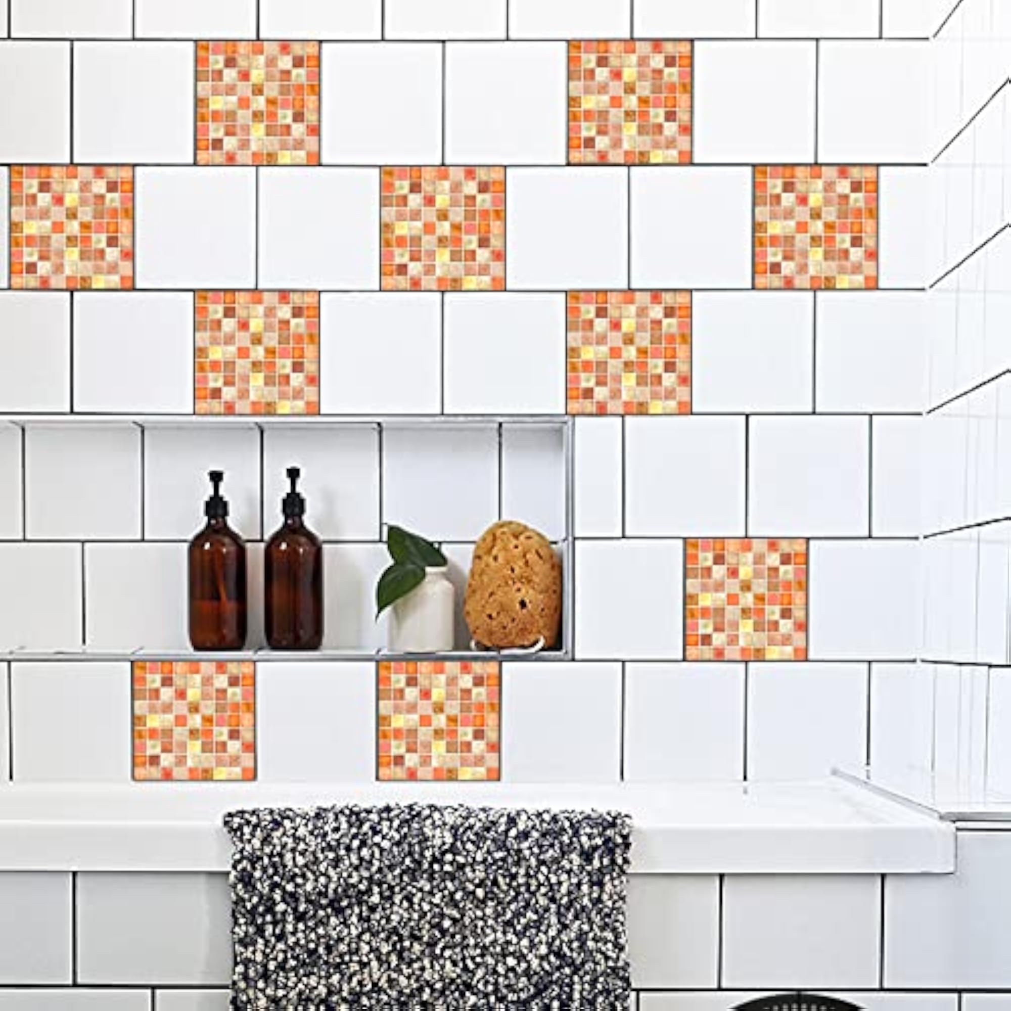 10 Pcs/Set Self Adhesive Tile Stickers for Kitchen Backsplash