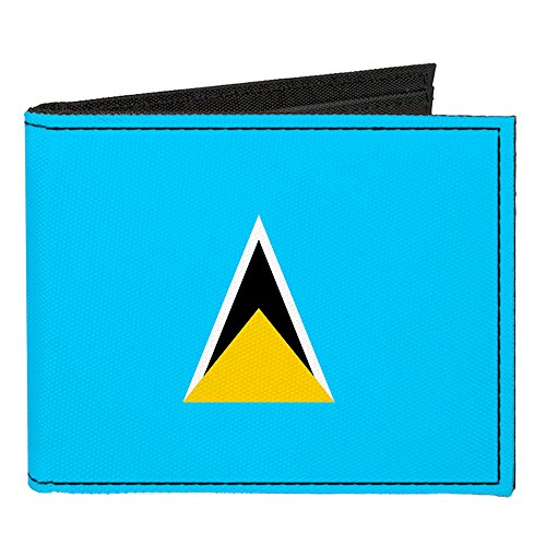 Buckle-Down Canvas Bi-fold Wallet-Saint Lucia Flag