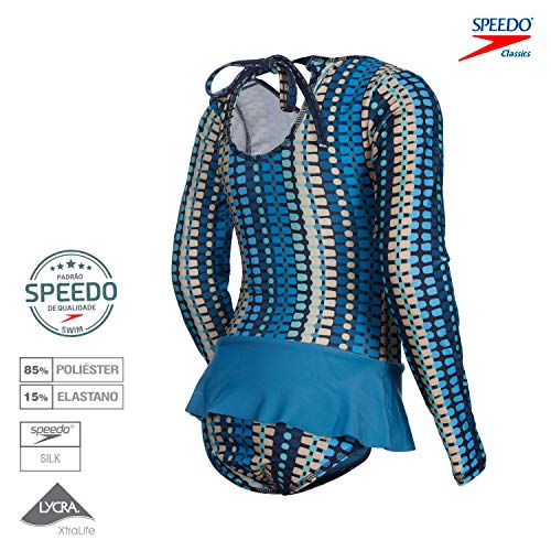 Speedo Kusama Maillot , Meninas, Azu, 4