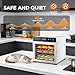 OLIXIS Food Dehydrator Machine, 500W Jerky Dehydrators with 8 Stainless Steel Large Trays, 185°F Temperature Control & 24H Timer Food Dryer for Fruit Meat Herb Dog Treats, Silver