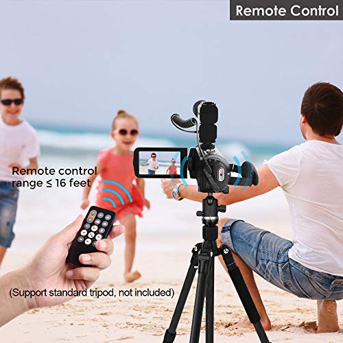 ORDRO Z20 Video Camera Night Vision Camcorder 1080P Digital YouTube Vlogging Camera Recorder with Microphone, Wide-Angle Lens, Hood, Handheld Holder, 32G SD Card and 2 Batteries