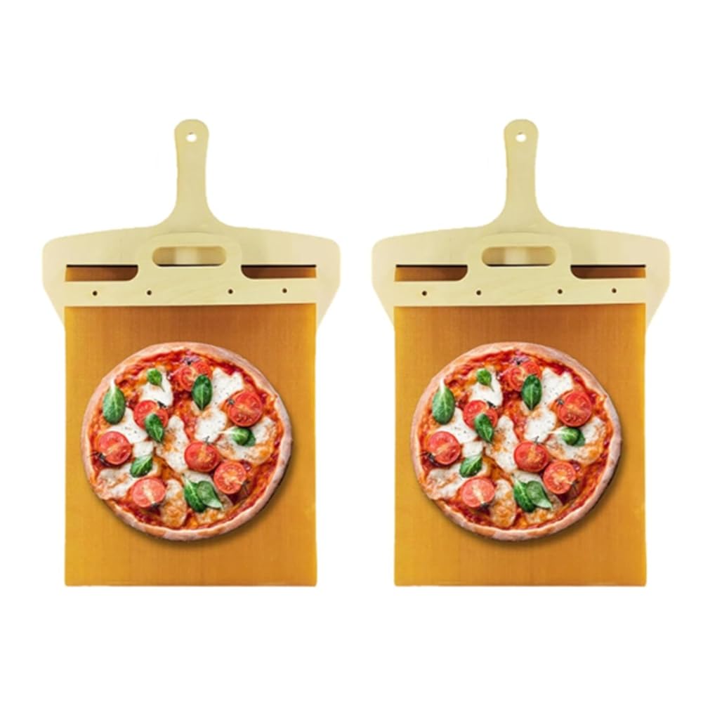 Tlilyy 2 sztuki przesuwnej łopaty do pizzy-pali do pizzy Scorrevole, przesuwana łopata do pizzy, suwak łopaty do pizzy, łopata do pizzy