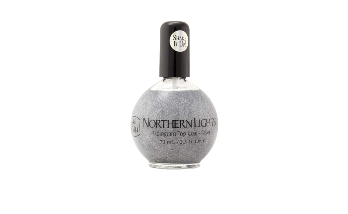 INM Northern Lights Hologram Top Coat Silver 2.5 oz
