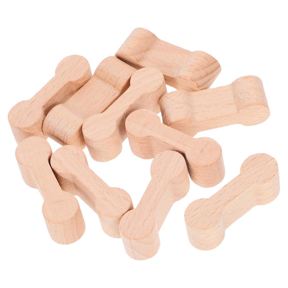 ibasenice Wooden Train Track Connectors Set 20pcs Dog Connectors for and Train Tracks
