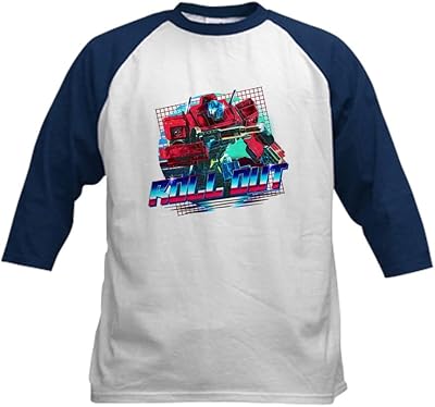 CafePress Transformers Roll Out Kids Baseball Tee Kids Cotton Baseball Jersey, 3/4 Raglan Sleeve Shirt Navy/White