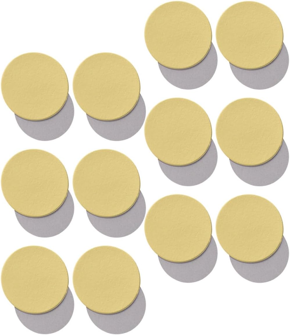12pcs Round Cake Drums Heavy-duty Multi-tiered Cake Boards Greaseproof Paper Supports Sturdy Base for Mousse and Thickness Gold Cardboard