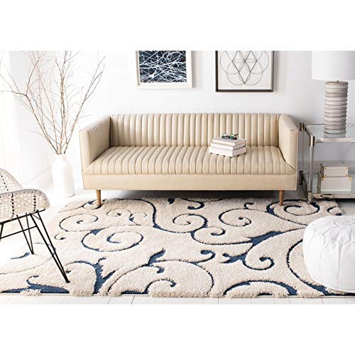 Image of Shaggy Super Soft Carpet for Home & Living Room Size - 7 X 10 Ft (Light Ivory)