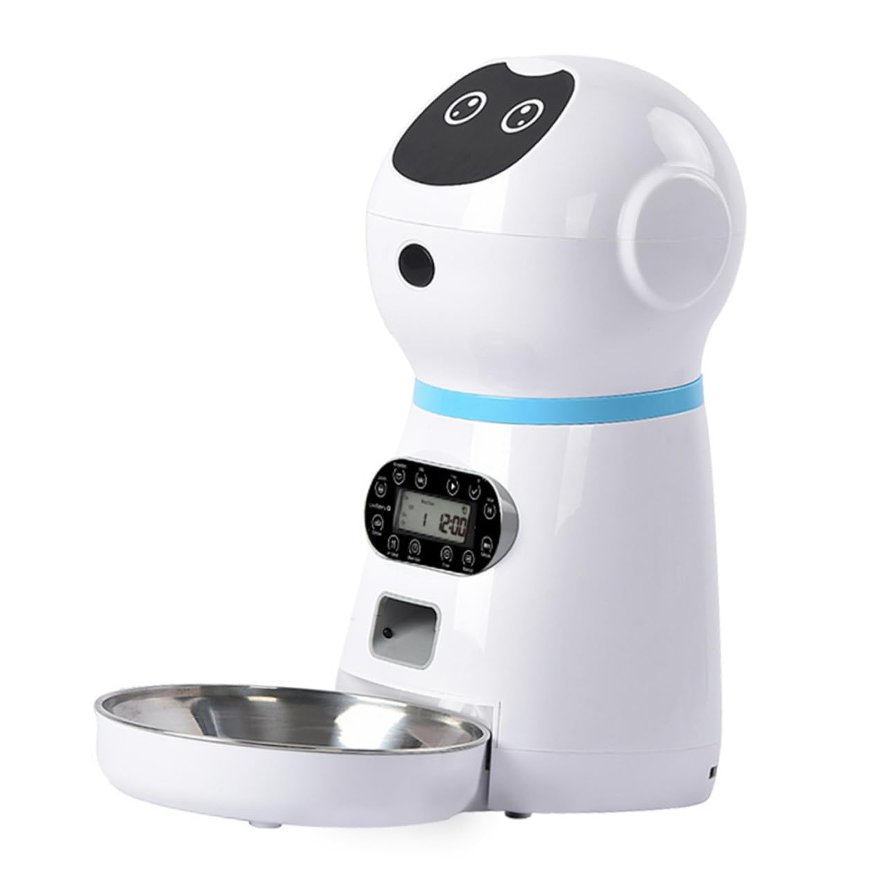 ifundom Comedero Inteligente para Mascotas Automático Temporizado con 3.5l Capacidad, Contenedor de Acero Inoxidable, Alimentación Programada para Perros y Gatos, Adecuado para Uso