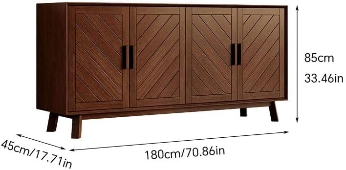 Sideboard Cabinet Solid Wood Entrance Cabinet, Suitable for Home Storage Cabinets in Living Room and Bedroom Sideboard Cabinet with Drawers(180 * 45 * 85cm)