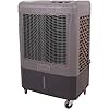 Portable swamp coolers 3100 cfm mc37m evaporative air cooler with 3 speed fan water cooler fan 950 sq ft coverage high velocity outdoor cooling fan swamp cooler by hessaire gray  urban country home decor