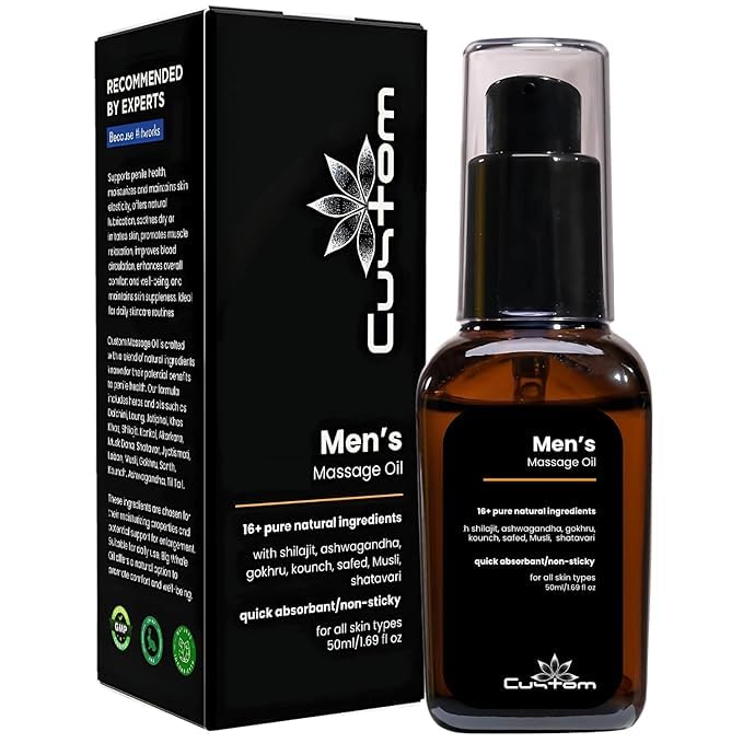 Custum 100% Natural Lift Up Oil for Men, Pure and Natural Ingredients - Pack of 1 Lift Up Oil 50ml