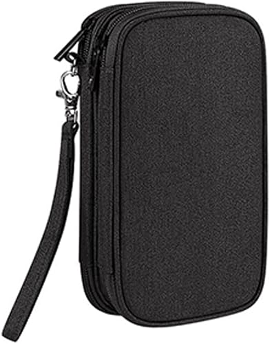 Miniatura 8 de Fxkoolr Organizador electrónico organizador de cables de viaje de 2 capas para guardar accesorios tecnológicos, cables, cargador, banco de energía,