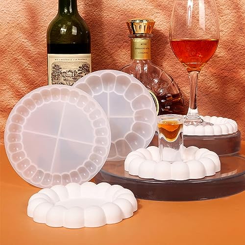 Image of RKPM HOMES Bubble Coaster Mould I Silicone Round Epoxy Resin Deep Casting Tray I Ashtray Mold for Homemade Ornament DIY Art Crafts Jewelry Storage Box Ring Trinket Container Table Decoration (2 Size)