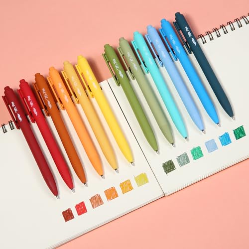 Image of Mr. Pen- Retractable Gel Pens, 12 Pack, Winter Forest Color Inks | Fine Point 0.5mm, Fast Dry, Smooth Writing, Cute Pens for Drawing, Writing Planner and School Supplies