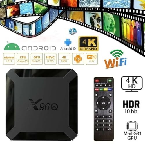 Multimediaspeler TV Box Android 10.0 / 4K tv-box, 2GB RAM 16GB ROM, Quad Core H313 64bit WiFi, 4K FHD by Mou&Co - Afbeelding 4