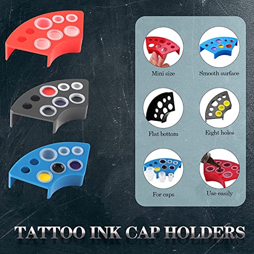 300pcs Tattoo Ink Caps with 3 Colours Tattoo Ink Cup Holders - Image 4