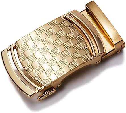 Dubulle Men's Belt Ratchet Buckle Business Replaceable Only 1 3/8 Slide Buckle 35mm Party Business Gift