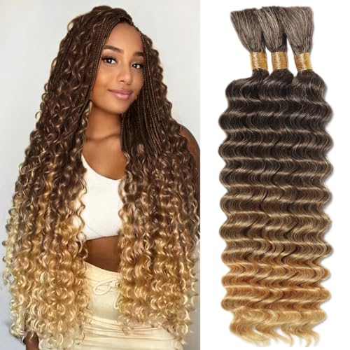 Ombre Human Braiding Hair for Boho Braids 22 Inch 120g