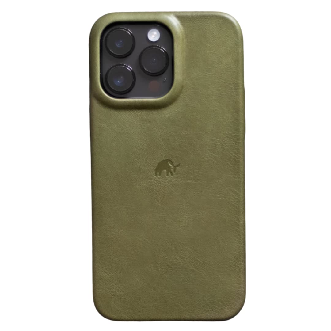 Bullstrap Minimalist Open Bottom Handcrafted Leather Case for iPhone 13 Mini | MagSafe Compatible Premium Full-Grain iPhone 13 Mini Leather Case w/