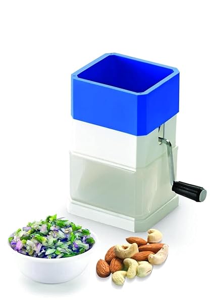 NETXE New Hexagonal Shape Chilly & Dry Fruit Cutter with Stainless Steel Blade, Onion Cutter Chopper, Ginger Cutter, Vegetable Cutter, Mirchi Cutter, Nut Cutter (1Pc,Multicolour)