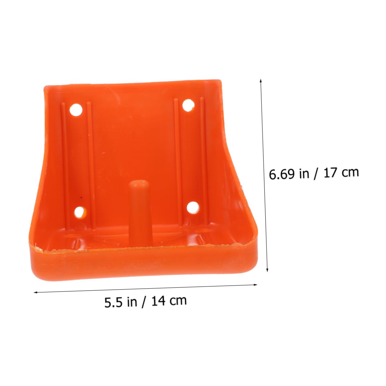 CORHAD 2x Leckblockhalter – Salzblock-Futterspender, 17x17x14 Cm, PE, Orange – Für Rinder, Schafe, Pferde