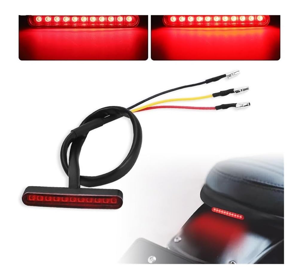 Feu arrière intégré Feu arrière à LED pour moto feu de freinage recul pour scooter VTT pour Bobber