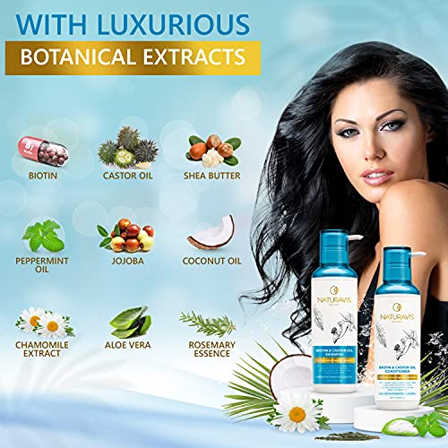 Biotin Shampoo And Conditioner Set With Castor Oil Sulfate Free For Men And Women - With Shea To Promote Intense Moisture For Hair #TOP3