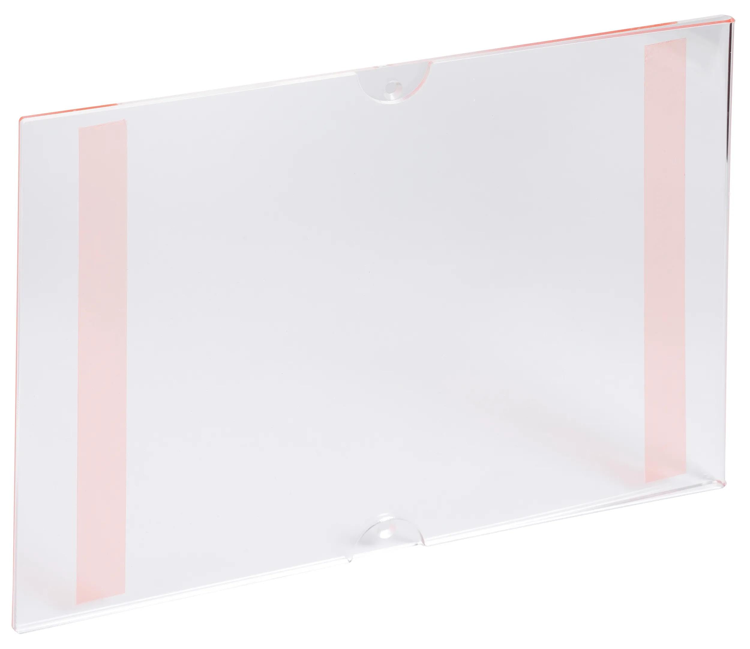 Exacompta - Réf. 84858HD - Carton de 10 - Porte-visuel mural vertical A4 pour afficher les photos ou documents - en PMMA (acrylique) très haute transparence - Cristal