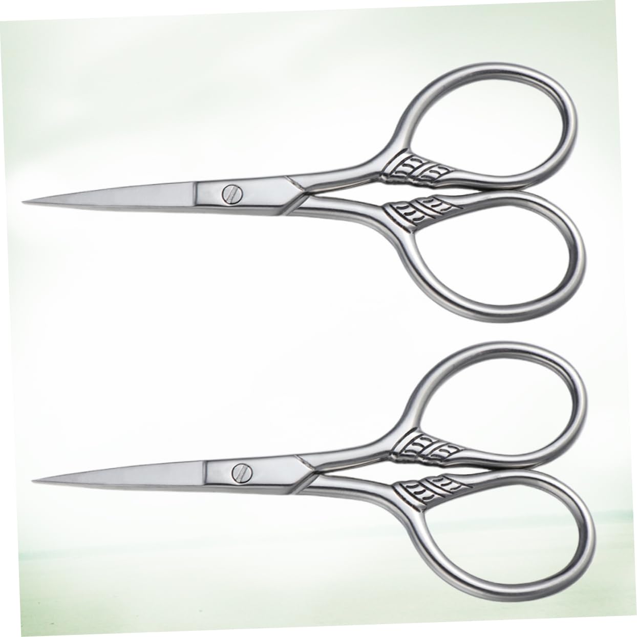 Angoily 6pezzi Forbici Da Barba Acciaio Inossidabile Rifinitore Professionale Per Uomini Strumento Di Precisione Per Taglio e Stile Della Barba Argento
