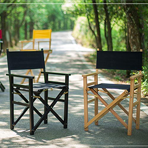 Solid Wood Canvas Director Chair Portable and Breathable Folding Chair Removable and Washable Cloth Cover Environmentally Friendly Paint 100KG Load-Bearing