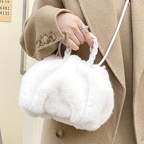 Cloud Shoulder Bag Furry Purse Fluffy Fuzzy Handbags for Women Plush Faux Fur Small Mini Bag for Autumn Winter2