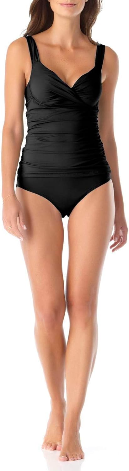 Anne Cole Twist Front Underwire Tankini Swim Top - Image 9