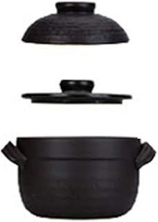 TBUDAR Naczynia kuchenne okrągłe ceramiczne naczynie do zapiekania staromodny garnek chiński styl garnek garnek garnek do gulaszu patelnia na kuchenkę nadaje się do użytku domowego 650 ml / 2250 ml garnek (rozmiar: A)