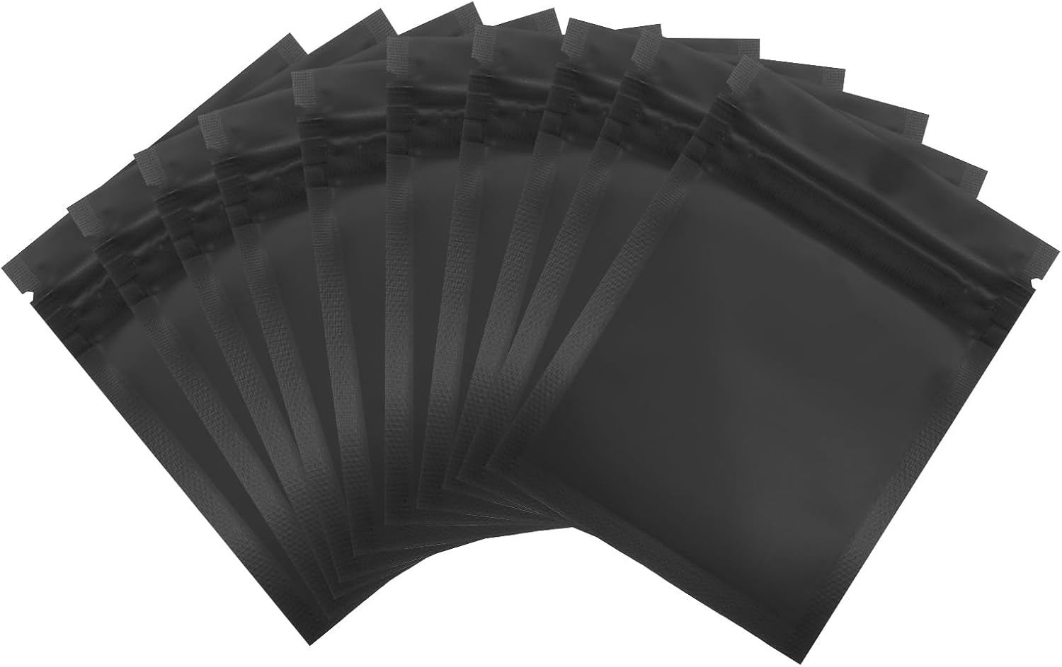 PATIKIL Resealable Packaging Bags for Small Business, 100 Pcs 3x4 Inch Matte Smell Proof Bags Aluminum Sealable Foil Flat Zipper Lock Pouch for Food Storage, Black